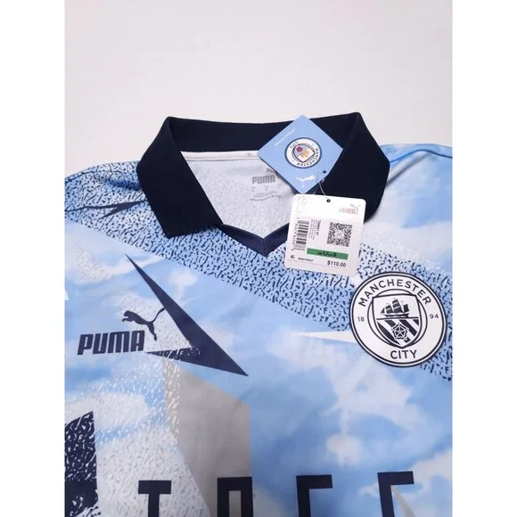 Puma Manchester City Street Soccer Men's Size Large Soccer Jersey 758801 01 - Picture 3 of 3